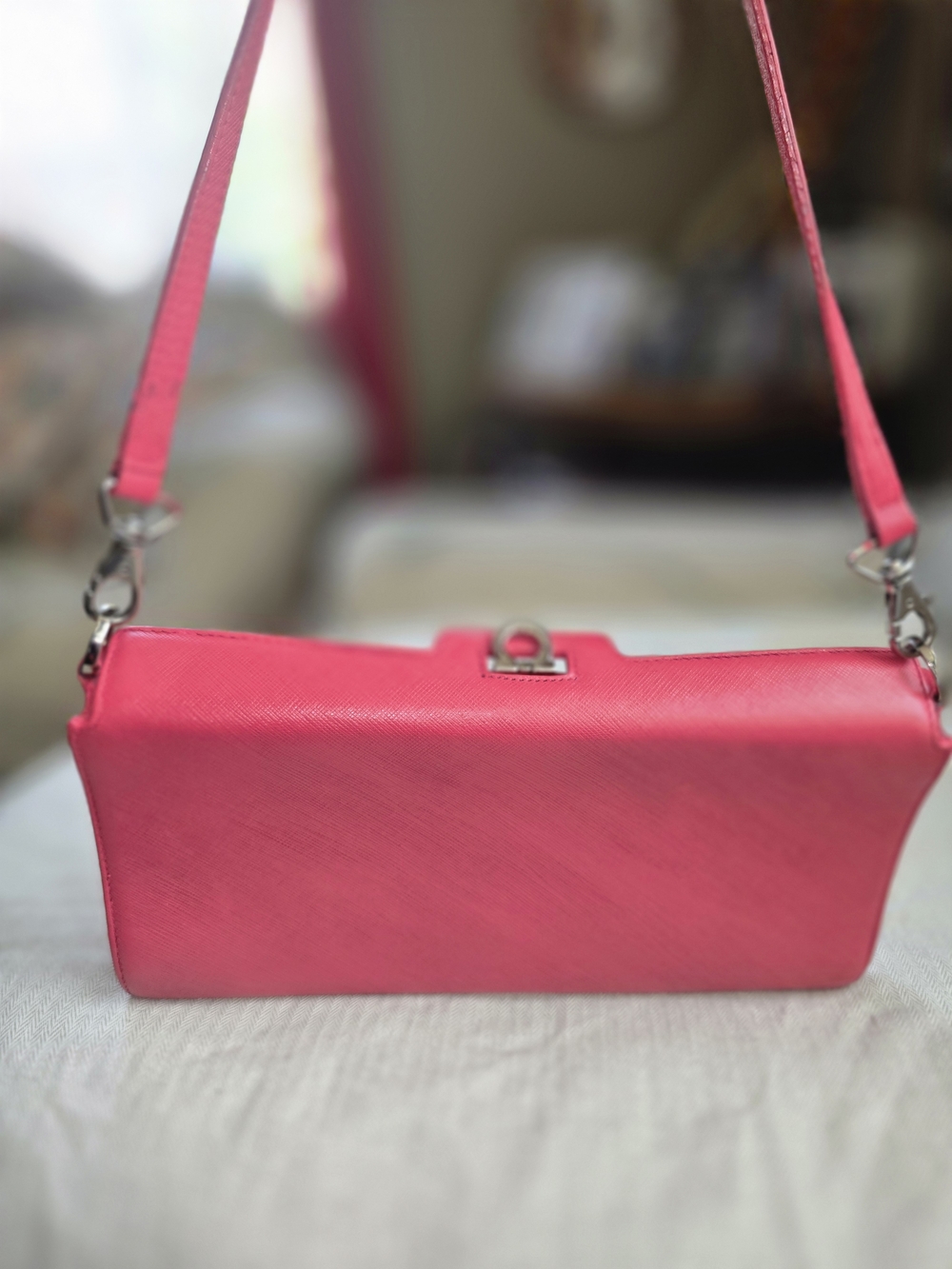 Salvatore Ferragamo Hot Pink Saffiano Bag
